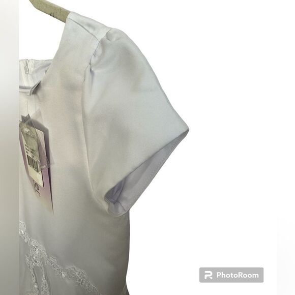 LAVENDER‎ by US ANGELS, Lace Embroidered Communion Dress, Size 10 - Picture 7 of 13